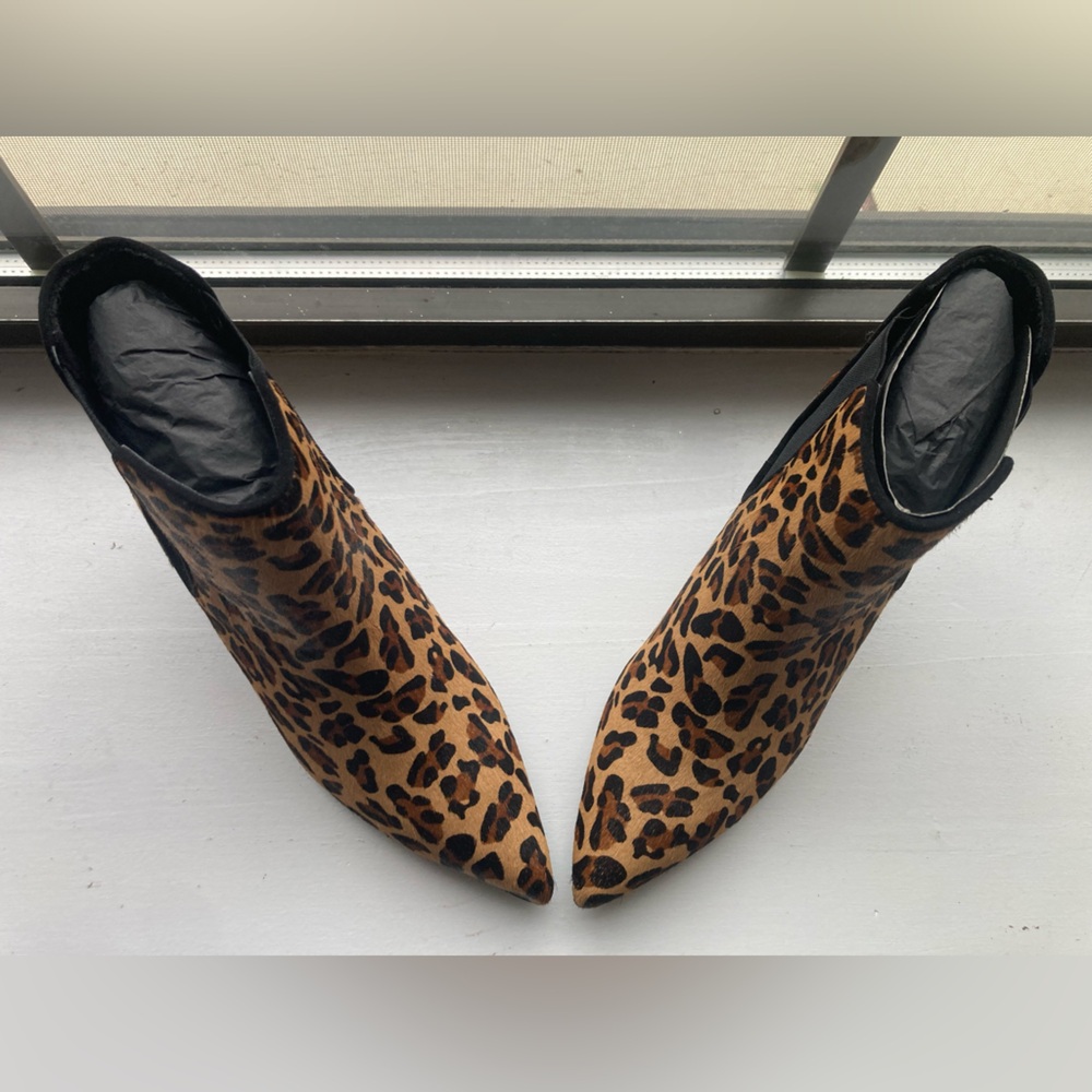 Zara Leopard Print Ankle Boots